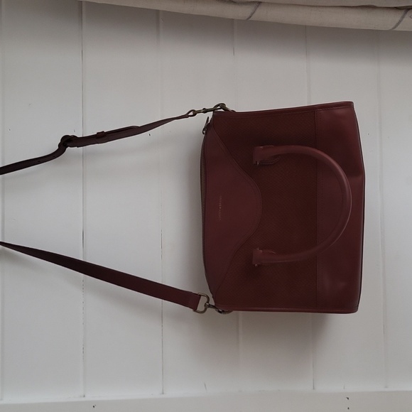 Lucky Brand Cowhide Leather Crossbody Top Handle Satchel - Picture 4 of 16
